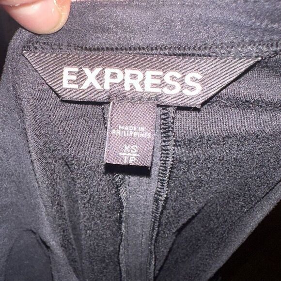 Express fringe western suede black v-neck cowboy blouse - Picture 3 of 3